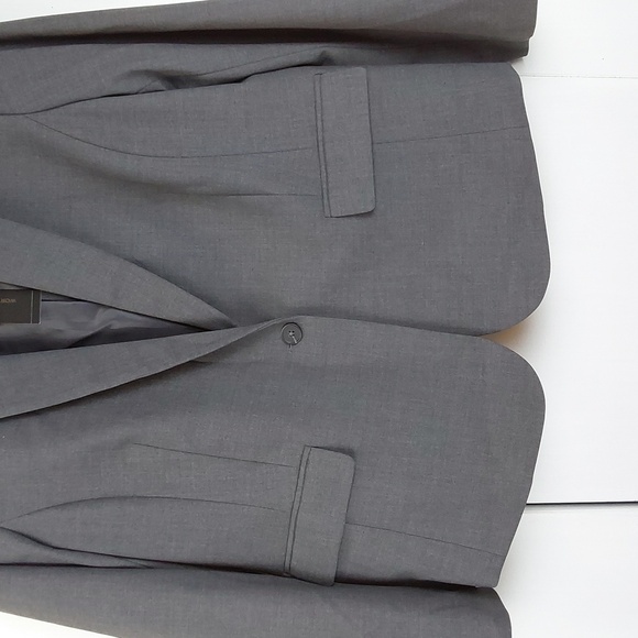 Worthington Womens Admiral Gray Suit Coat Blazer Neutral Minimalist Sz.18 - Picture 3 of 10